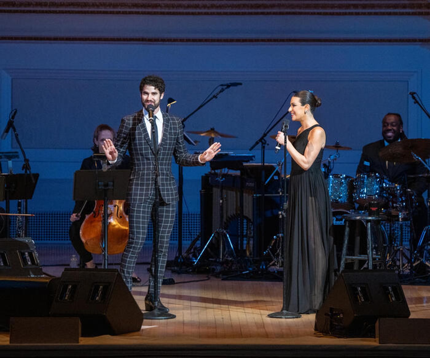 Photos: Lea Michele Makes Carnegie Hall Debut With Special Guests Jonathan Groff and Darren Criss  Image