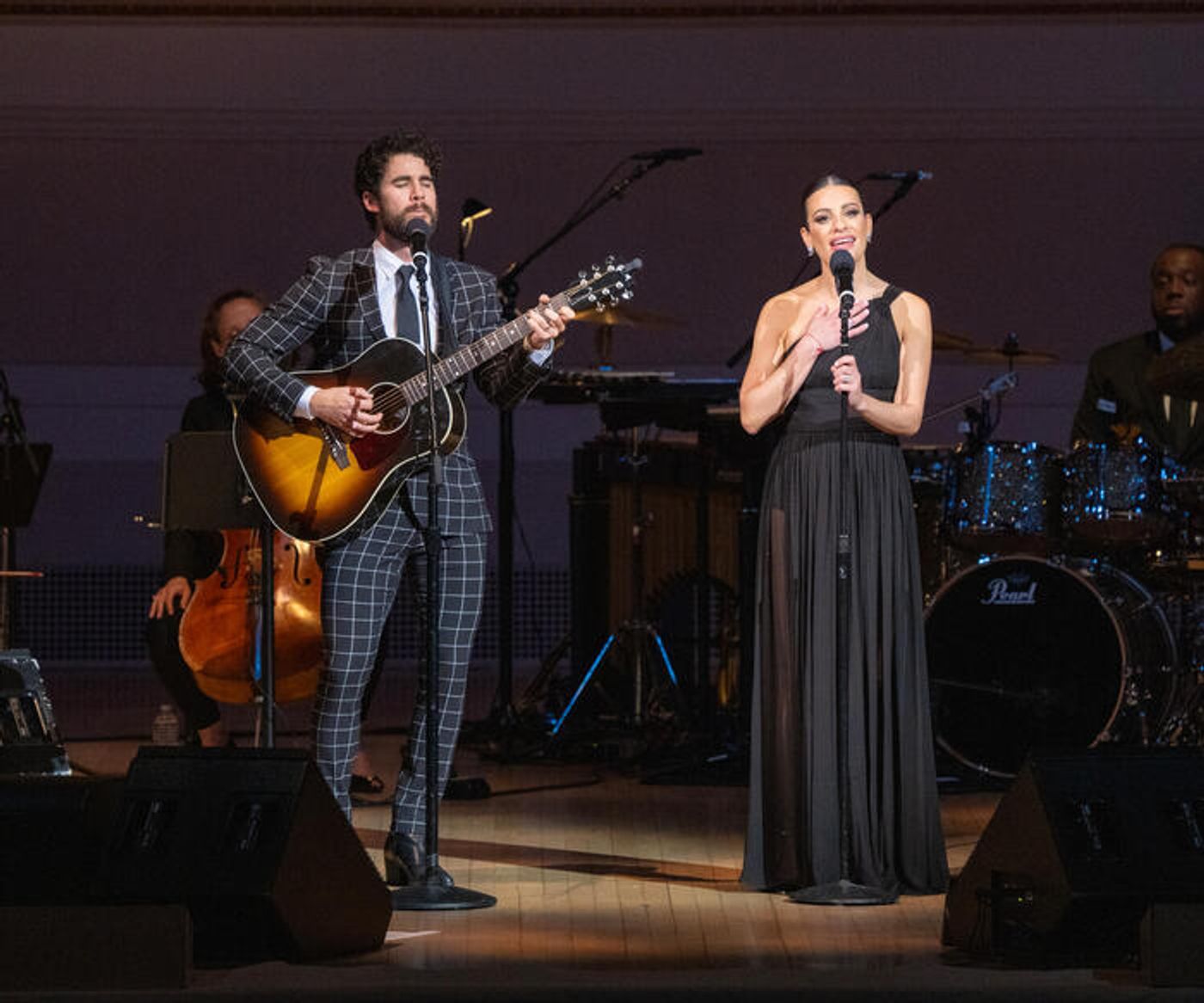 Photos: Lea Michele Makes Carnegie Hall Debut With Special Guests Jonathan Groff and Darren Criss  Image