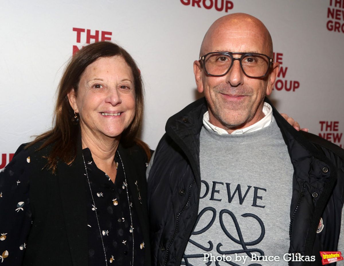 Karen Brooks Hopkins and New Group Artistic Director Scott Elliot at 