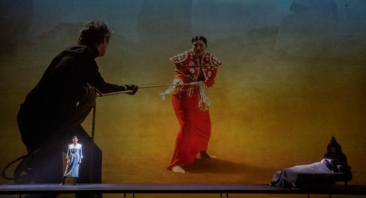 Aigul Akhmetshina, Willem Dafoe, Marina Abramović at 