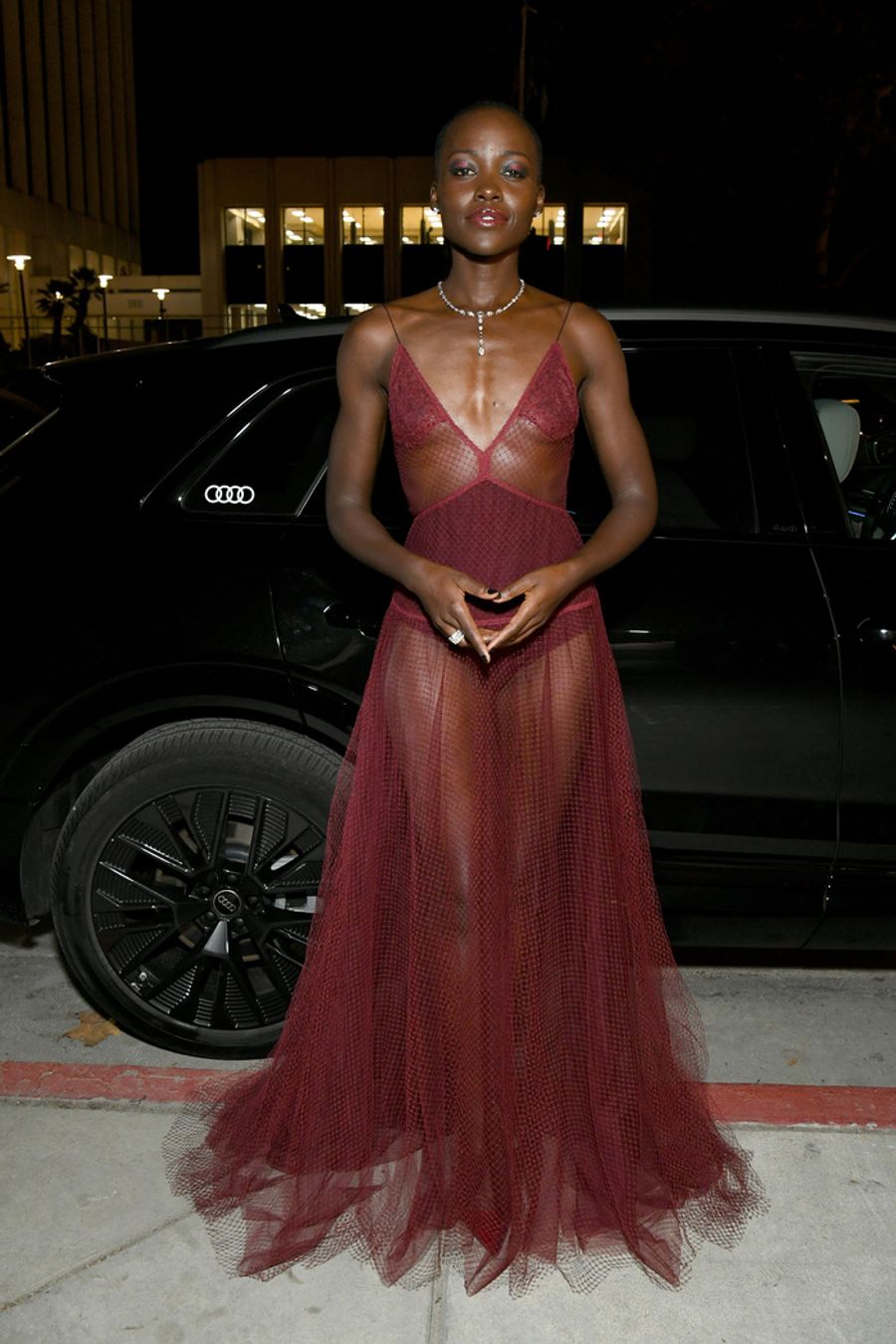 Photos: Lupita Nyong'o, Ke Huy Quan, Heidi Klum, & More Arrive in Audi's Fully Electric Fleet to the LACMA Art+Film Gala Image