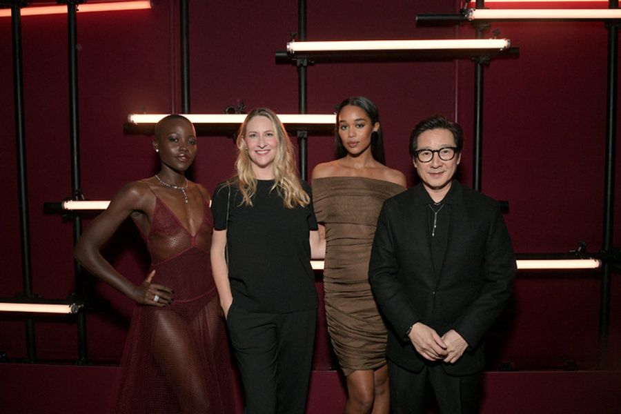 Photos: Lupita Nyong'o, Ke Huy Quan, Heidi Klum, & More Arrive in Audi's Fully Electric Fleet to the LACMA Art+Film Gala Image