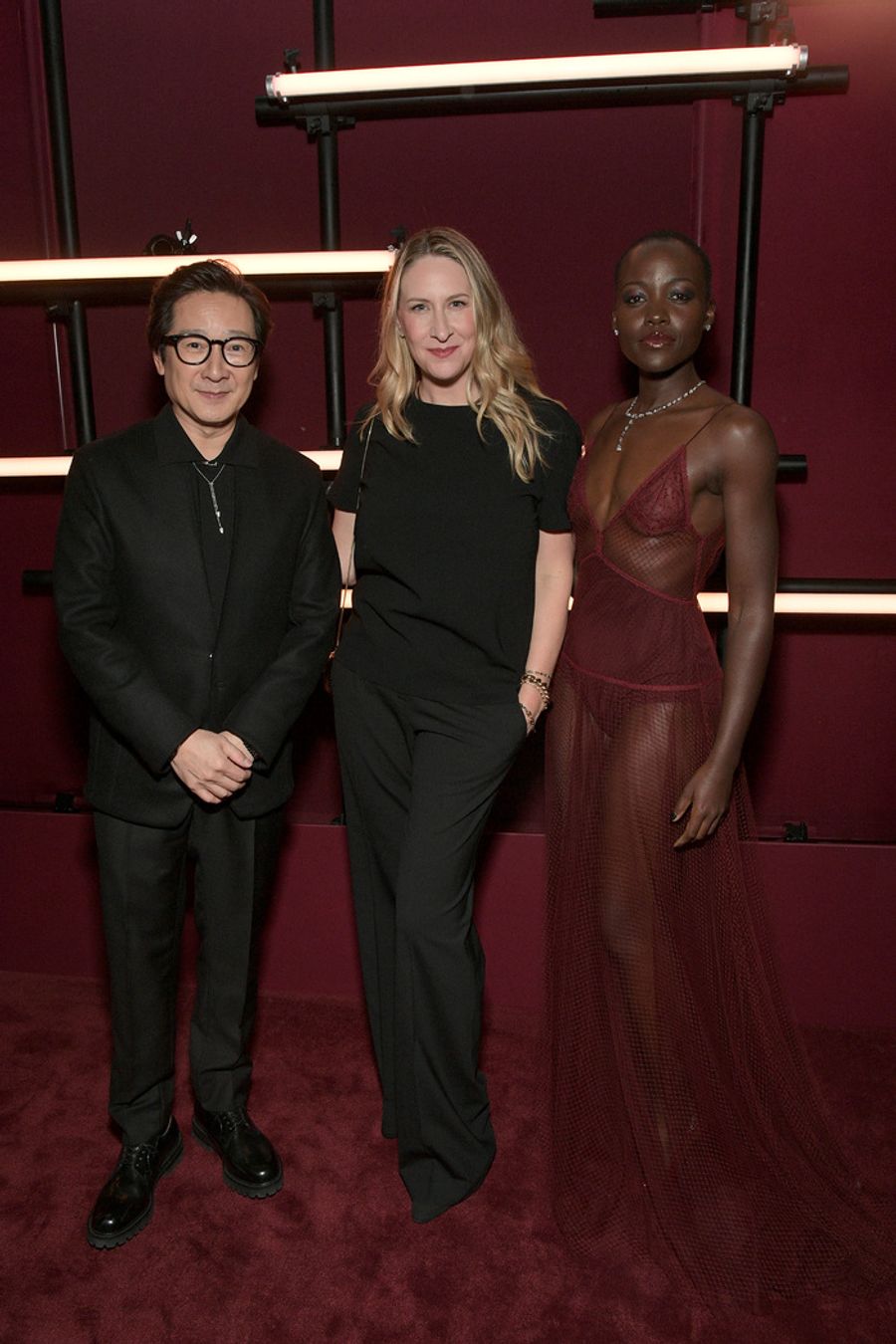 Photos: Lupita Nyong'o, Ke Huy Quan, Heidi Klum, & More Arrive in Audi's Fully Electric Fleet to the LACMA Art+Film Gala Image