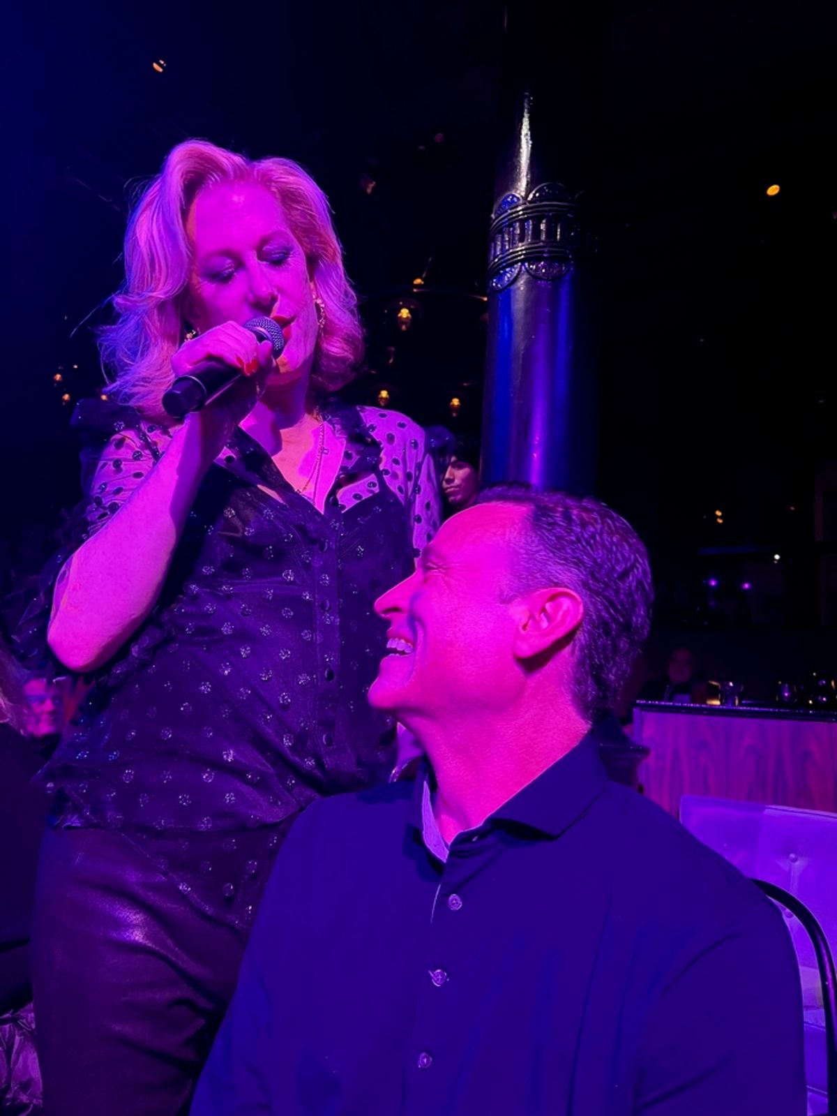 Justin Vivian Bond gets up close and personal with audience member at 