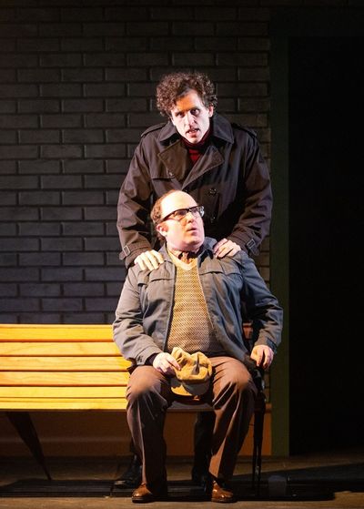 Seated: Gabriel Graetz (Syd Armfield); Standing: John Hardin (Peter Mooney) Photo