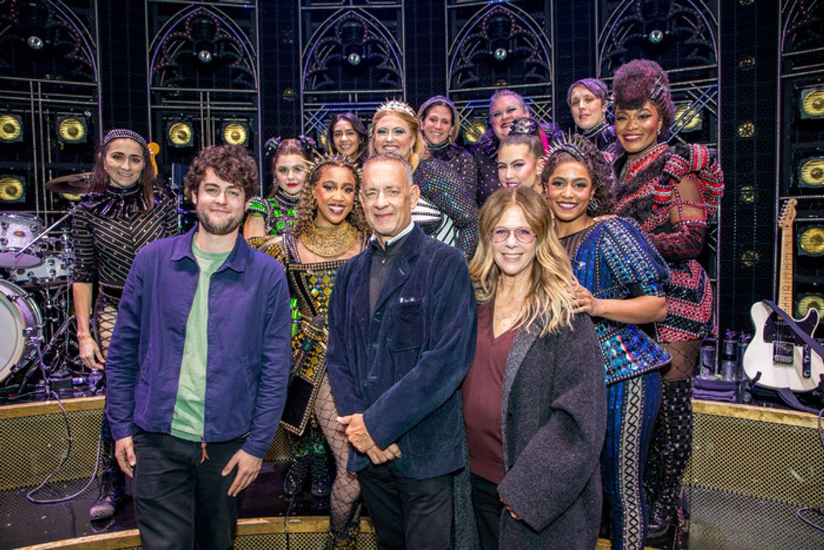 Truman Hanks, Tom Hanks, Rita Wilson, and the Cast of Six the Musical at 
