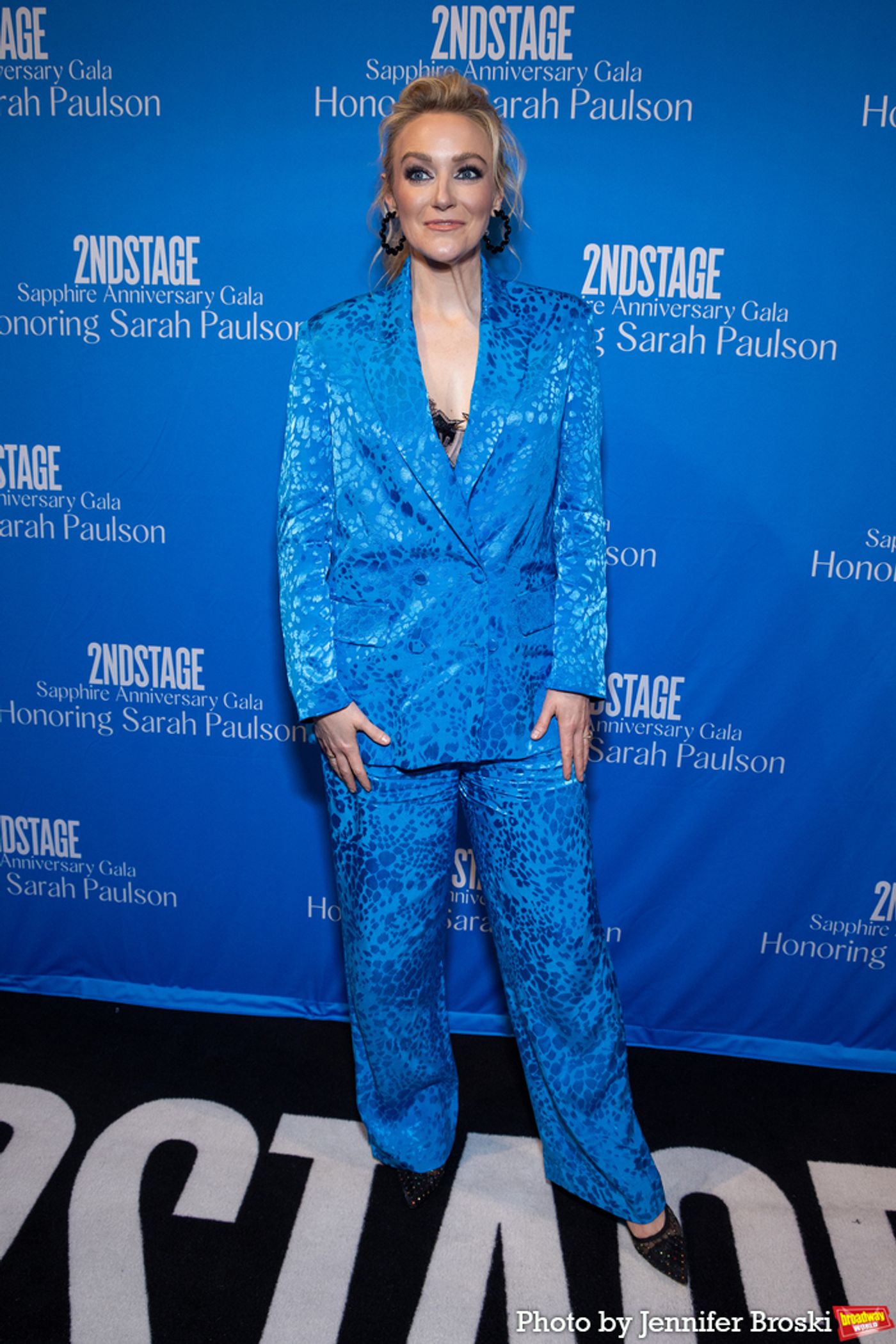 Photos: Stars Walk the Red Carpet for Second Stage's Sapphire Anniversary Gala Honoring Sarah Paulson  Image