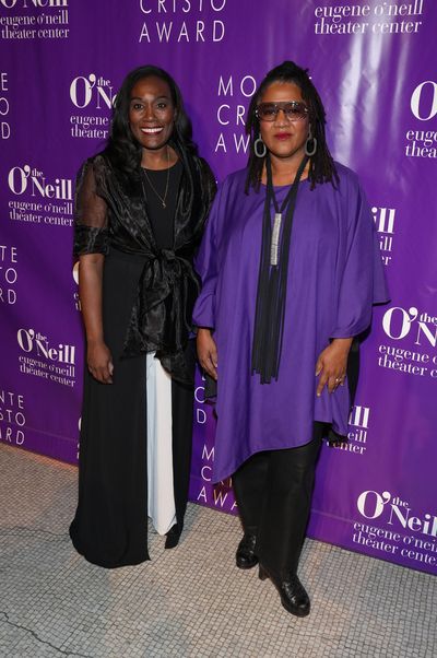 NEW YORK, NEW YORK - NOVEMBER 06: Tiffani Gavin and Lynn Nottage attend the Eugene O' Photo