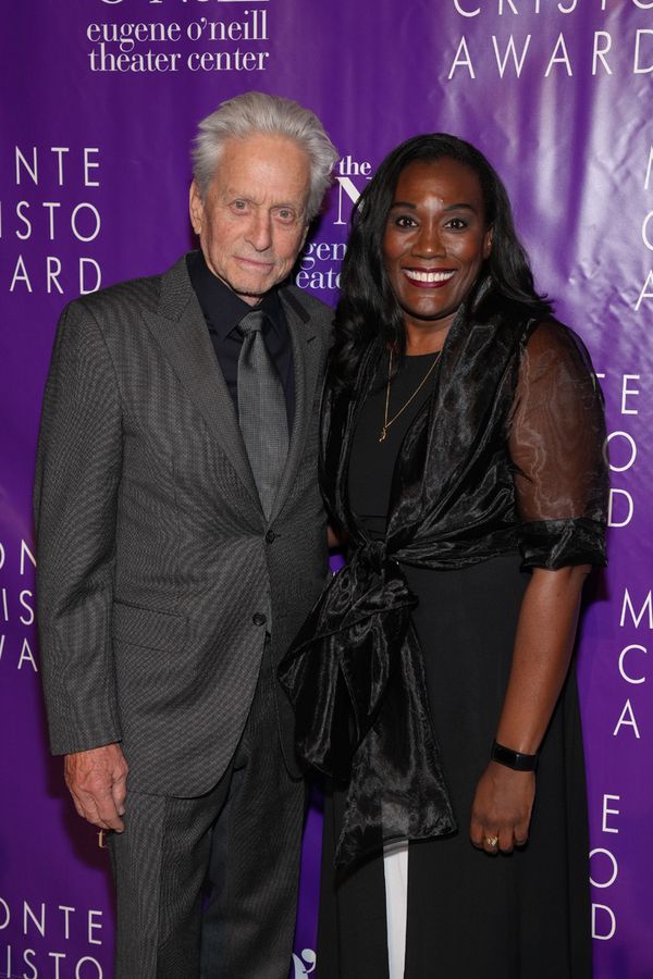 NEW YORK, NEW YORK - NOVEMBER 06: Michael Douglas and Tiffani Gavin attend the Eugene Photo