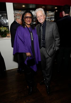 NEW YORK, NEW YORK - NOVEMBER 06: Lynn Nottage and Michael Douglas attend the Eugene O'Neill Theatre Center Hosts The 22nd Monte Cristo Award Honoring Lynn Nottage at Capitale on November 06, 2023 in New York City. (Photo by Ilya S. Savenok/Getty Images for Eugene O'Neill Theater) @ BroadwayWorld NEW YORK, NEW YORK - NOVEMBER 06: Lynn Nottage and Michael Douglas attend the Eugene Photo