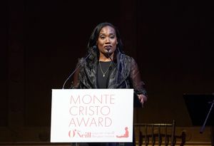 NEW YORK, NEW YORK - NOVEMBER 06: Tiffani Gavin speaks onstage while Eugene O'Neill Theatre Center Hosts The 22nd Monte Cristo Award Honoring Lynn Nottage at Capitale on November 06, 2023 in New York City. (Photo by Bennett Raglin/Getty Images for Eugene O'Neill Theater ) @ BroadwayWorld NEW YORK, NEW YORK - NOVEMBER 06: Tiffani Gavin speaks onstage while Eugene O'Neill T Photo