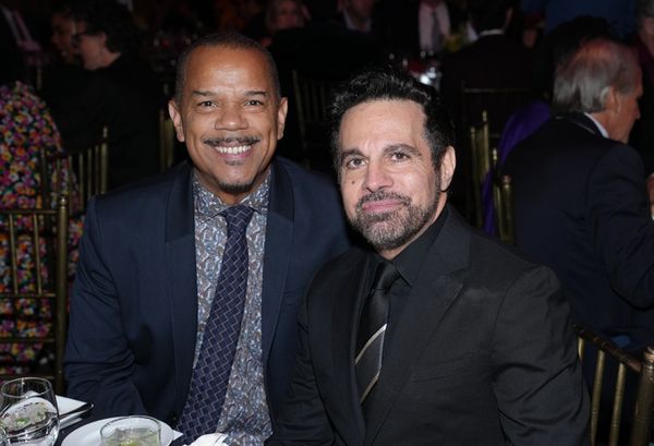 NEW YORK, NEW YORK - NOVEMBER 06: Jerry Dixon and Mario Cantone (R) attends Eugene O' Photo