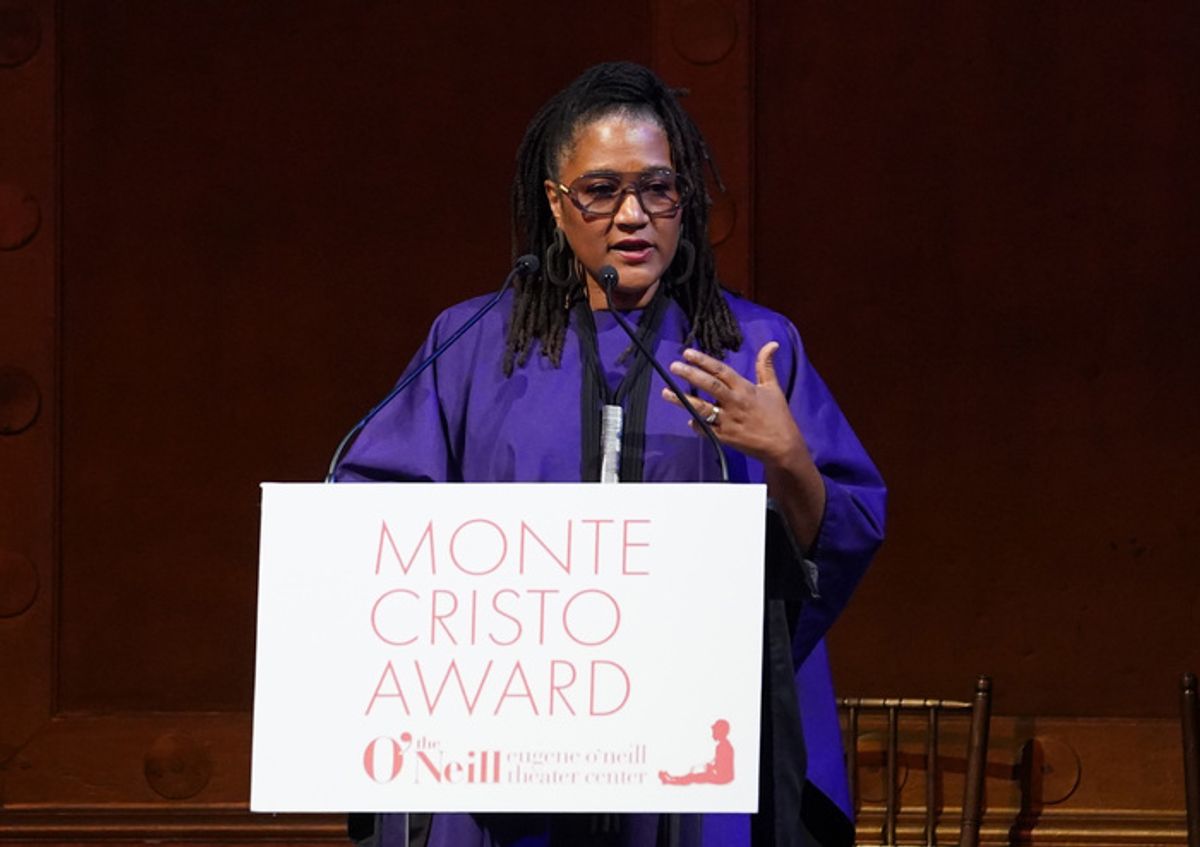 NEW YORK, NEW YORK - NOVEMBER 06: Lynn Nottage speaks onstage during the Eugene O'Neill Theatre Center Hosts The 22nd Monte Cristo Award Honoring Lynn Nottage at Capitale on November 06, 2023 in New York City. (Photo by Bennett Raglin/Getty Images for Eugene O'Neill Theater   ) at 