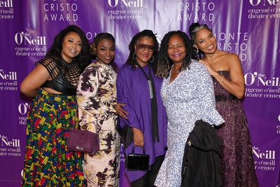 NEW YORK, NEW YORK - NOVEMBER 06: (L-R) Guest, Stacey Sargent, Lynn Nottage, Tonya Pi Photo