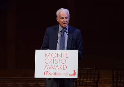 NEW YORK, NEW YORK - NOVEMBER 06: Tom Viertel speaks onstage while Eugene O'Neill The Photo