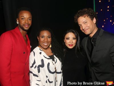 J. Harrison Ghee, Melinda Doolittle, Umbrella Lina and Justin Guarini Photo