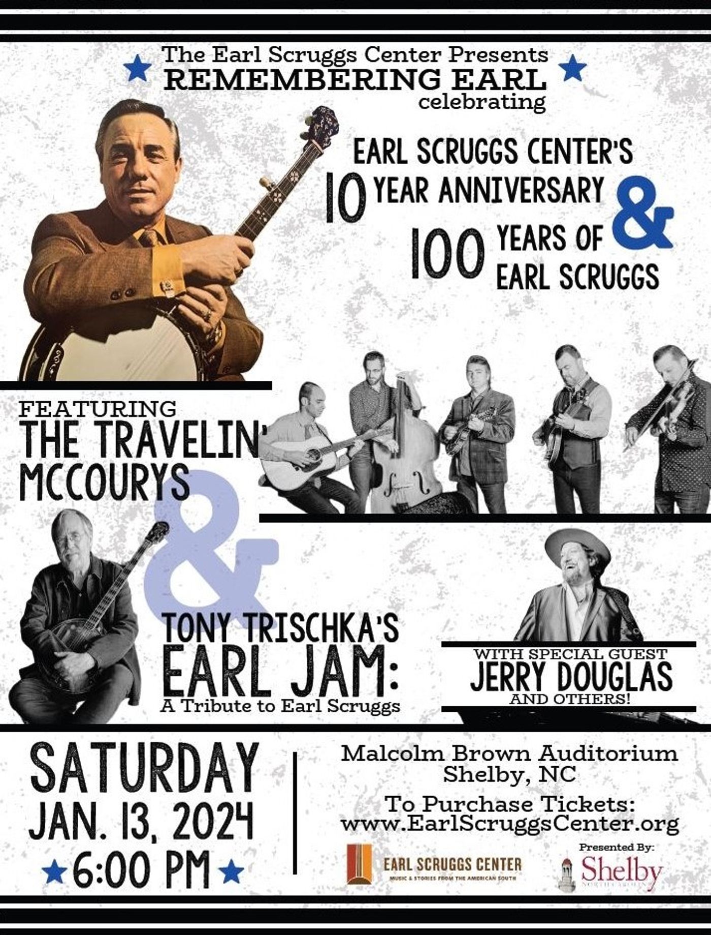 Earl Scruggs Center to Present REMEMBERING EARL Benefit Featuring Travelin' McCourys, Tony Trischka, Jerry Douglas, and More  Image