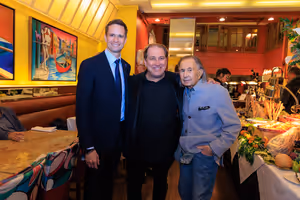 Mark Kostabi, Executive Chef of Fireman Group, Chef Brando De Oliveira Photo