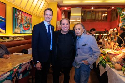 Mark Kostabi, Executive Chef of Fireman Group, Chef Brando De Oliveira Photo