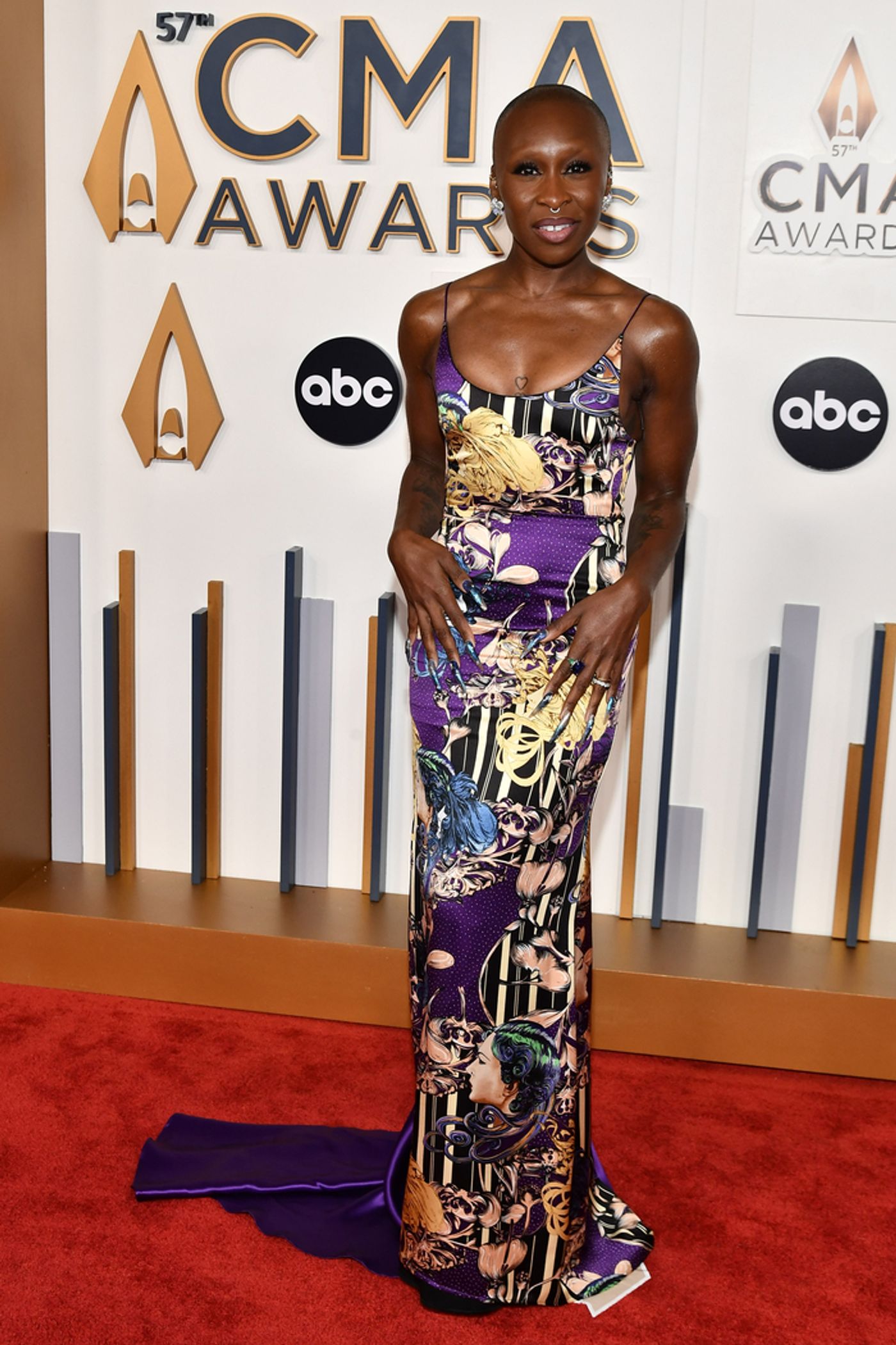 Photos: Cynthia Erivo, Kevin Cahoon & More Hit the CMAs Red Carpet  Image