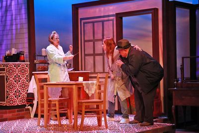 Elizabeth Price (Georgie), Melissa Ann Hubicsak (Beatriz) and JL Rey (Tio Eme).  Photo