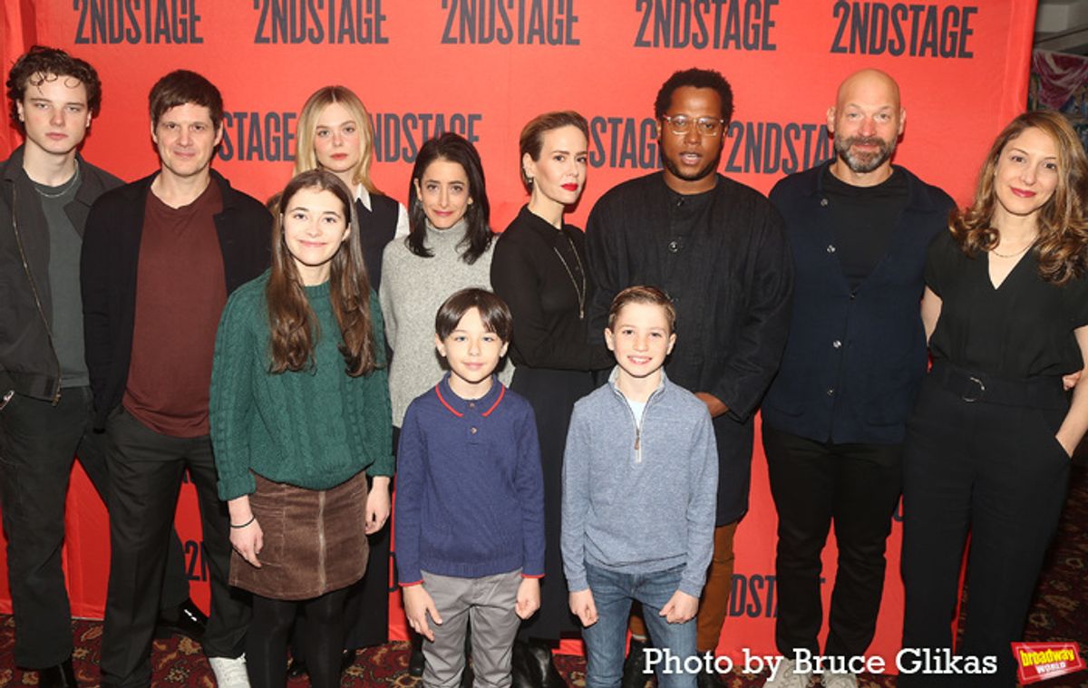 Graham Campbell, Michael Esper, Alyssa Emily Marvin, Elle Fanning, Director Leila Neubauer, Sarah Paulson, Playwright Branden Jacobs-Jenkins Everett Sobers, Lincoln Cohen, Corey Stoll and Natalie Gold at 