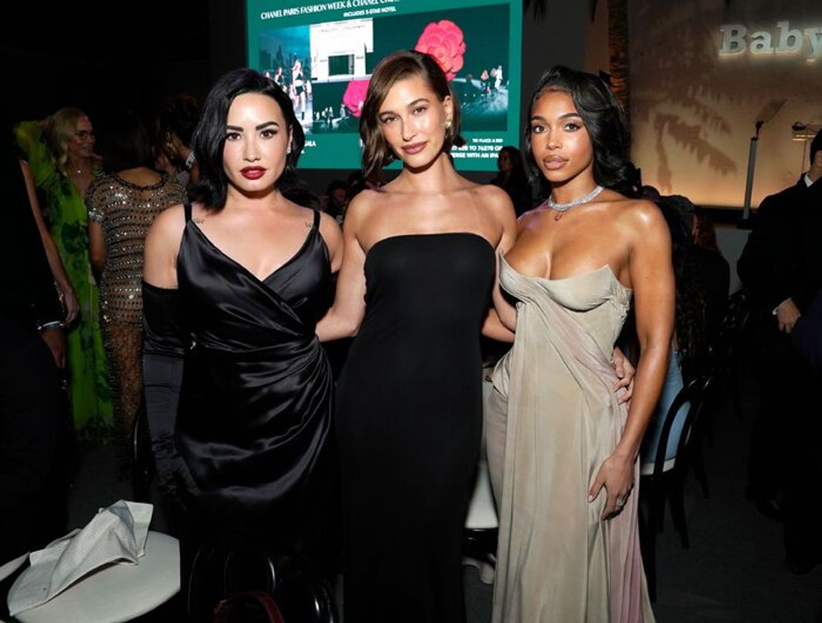 Demi Lovato, Hailey Bieber, and Lori Harvey at 