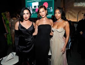Demi Lovato, Hailey Bieber, and Lori Harvey Photo
