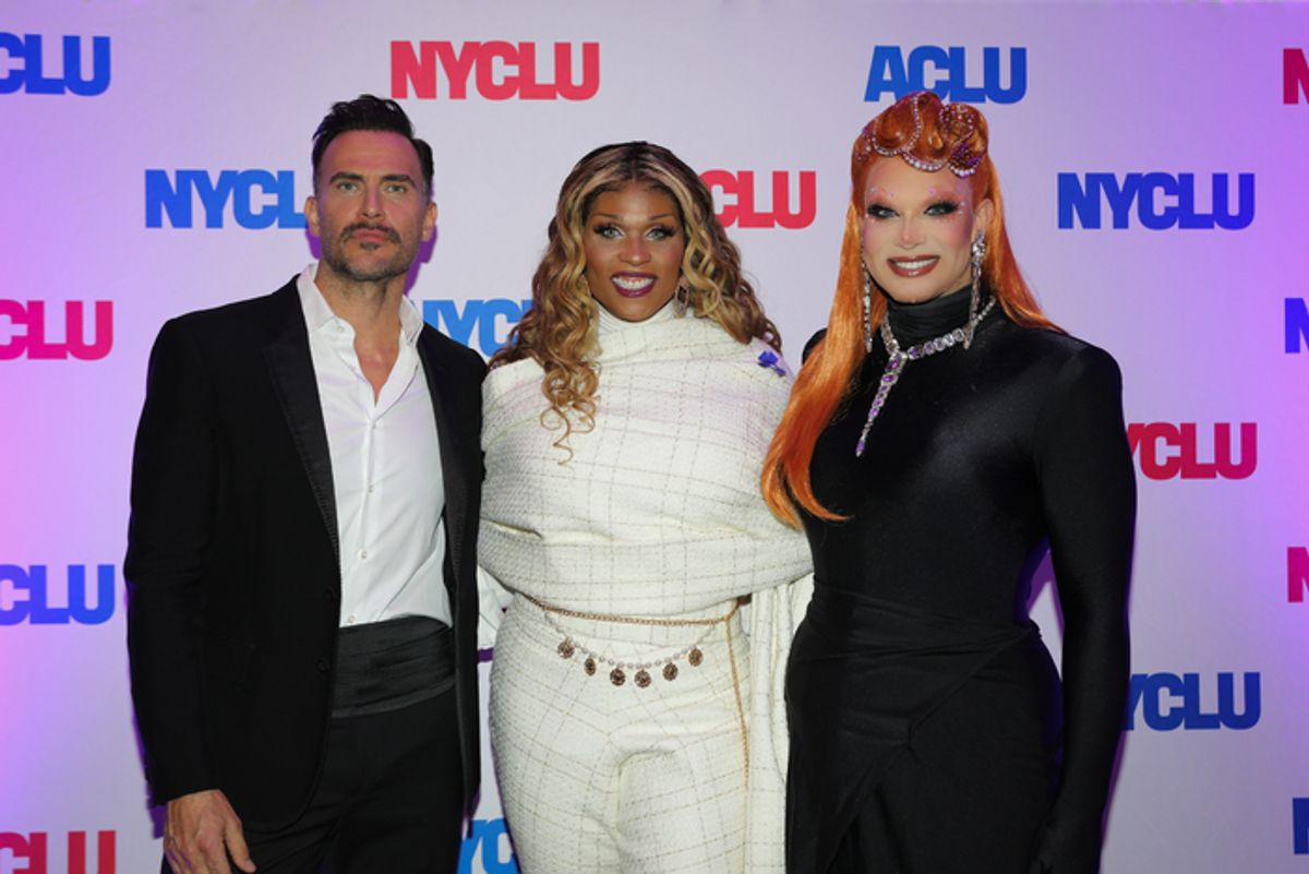 Cheyenne Jackson, Peppermint, and Alexis Michelle at 