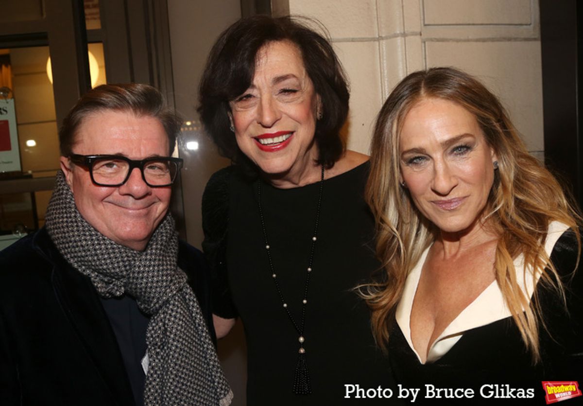 Nathan Lane, MTC Artistic Director Lynne Meadow and Sarah Jessica Parker  at 