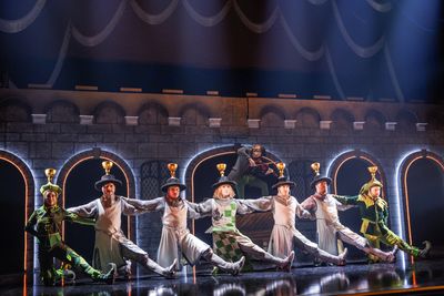 Michael Urie and with the ensemble  Photo