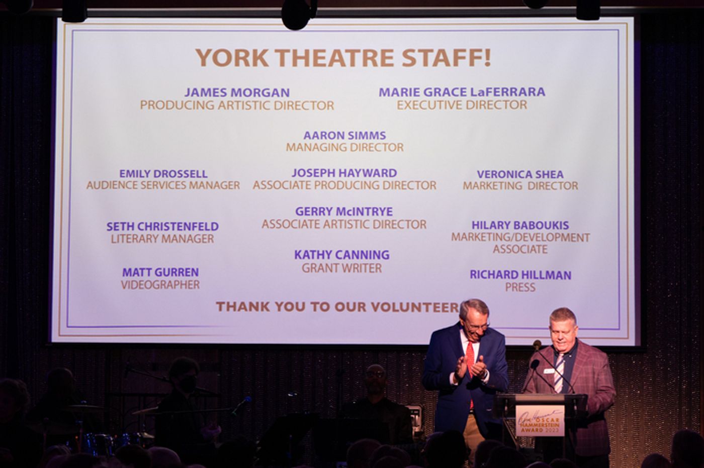 Photos: The York Theatre Company Gala Honors Patti LuPone and Jamie DeRoy  Image