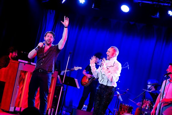 Serge Clivio and Drew Arisco performing Sex On Fire  (photo Michael Hull) Photo