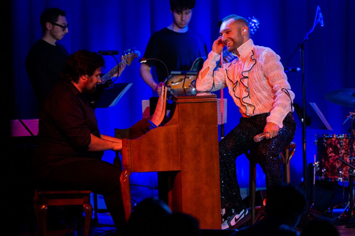 Serge Clivio with music director, Mike Stapleton  (photo Michael Hull) at 