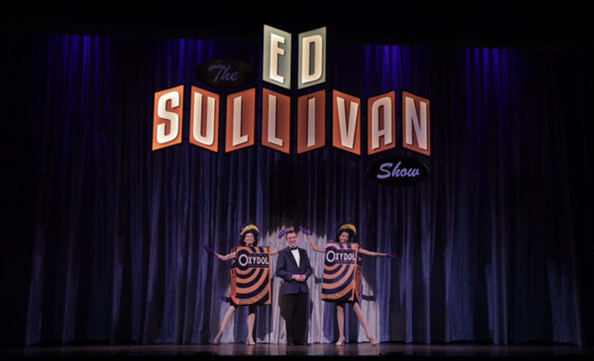 Rhoda (Blair Lindsey), Announcer (Wesley Byers) and Rita (Alloria Frayser) at 