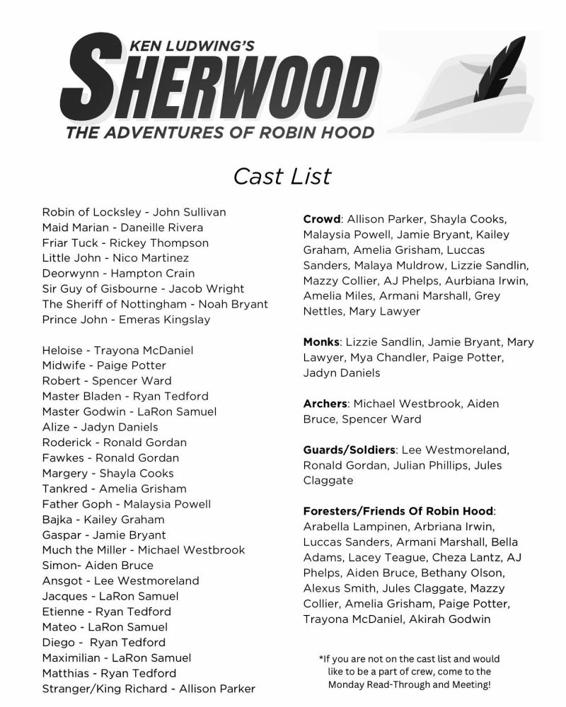 Review: KEN LUDWIG'S SHERWOOD: THE ADVENTURES OF ROBIN HOOD at Hot Springs World Class High School Theater Review: KEN LUDWIG'S SHERWOOD: THE ADVENTURES OF ROBIN HOOD at Hot Springs World Class High School Theater Image