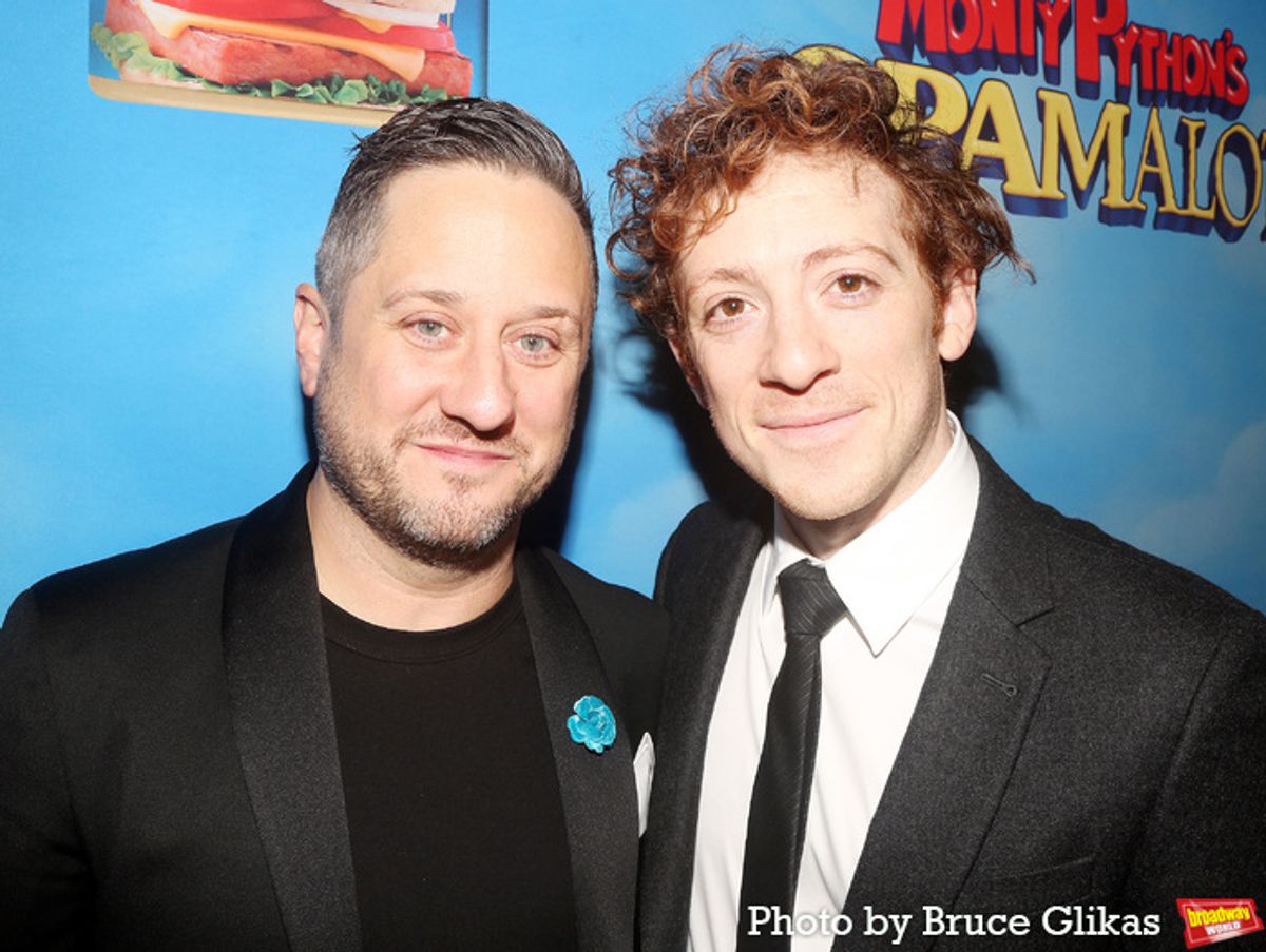 Christopher Fitzgerald and Ethan Slater at 