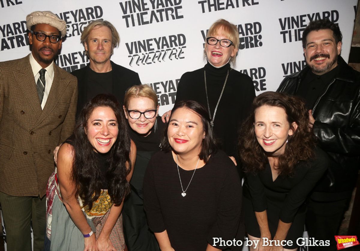 Eric Berryman, Josh Hamilton, Director Rachel Chavkin, Dianne Wiest, Carmen M. Herlihy, Johanna Day, Kristen Seih and Playwright John J. Caswell, Jr, at 