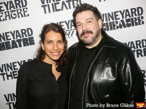 Vineyard Theatre Artistic Director Sarah Stern and Playwright John J. Caswell, Jr. Photo