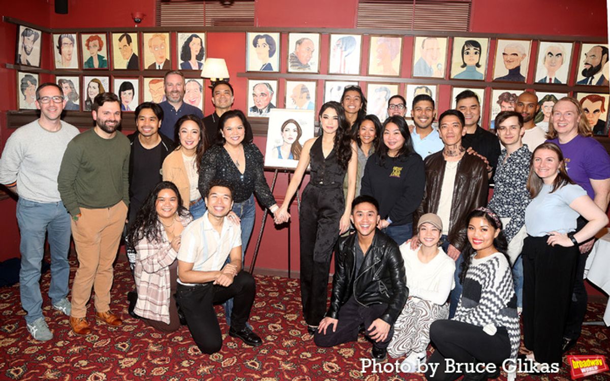Arielle Jacobs and the cast & company of 'Here Lies Love' at 