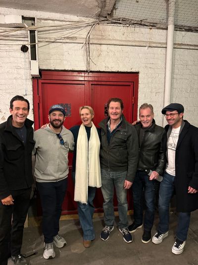 Colin Donnell, Alex Brightman, Cynthia Nixon, Ian Shaw, Peter Bradbury, and Stephen D Photo