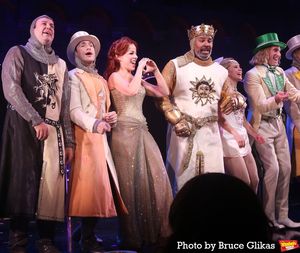 Taran Killam, Leslie Kritzer, James Monroe Iglehart, Michael Urie and The Cast of "Sp Photo