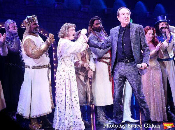 James Monroe Iglehart, Nik Walker, Ethan Slater, Eric Idle, Leslie Kritzer and Jimmy  Photo
