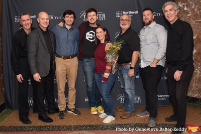 Laura Shubert (Sound Design) with Nick Wilders (Music Director) with the band that in Photo