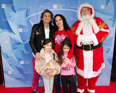 Ronnie Wood, Sally Wood, Father Christmas & daughters Photo