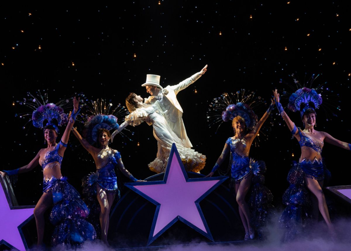 Sara Esty, Daniel Plimpton, and Follies Dancers at 