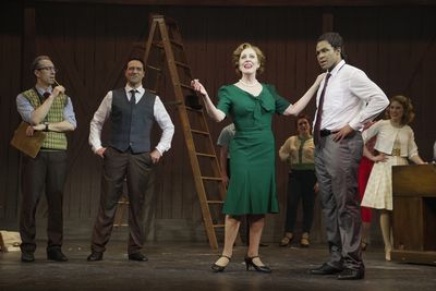 esse Swim, Jeremiah James, Ruth Gottschall and Jarran Muse with the cast  Photo