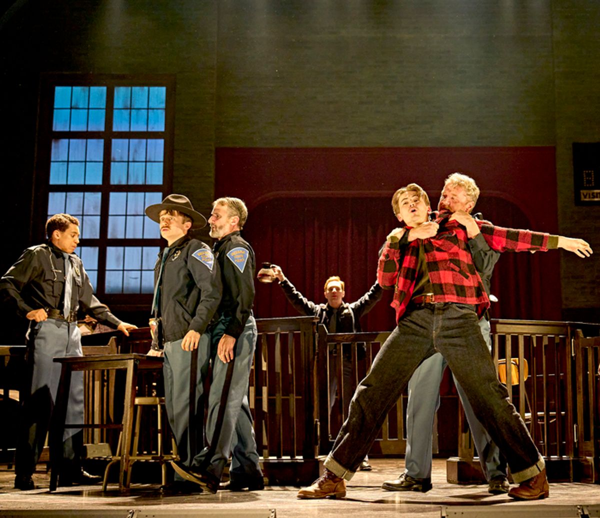 Oscar Lloyd (James Hopper Jr), Shane Attwooll (Chief Hopper) at 