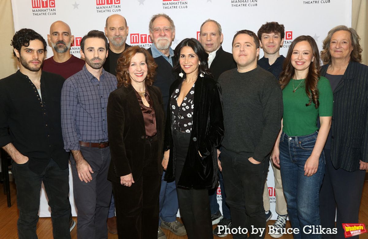 Aria Shahghasemi, Nael Nacer, Ari Brand, Anthony Edwards, Betsy Aidem, Richard Masur, Francis Benhamou, Daniel Orekes, Playwright Joshua Harmon, Ethan Haberfield, Molly Ranson and Nancy Robinette  at 