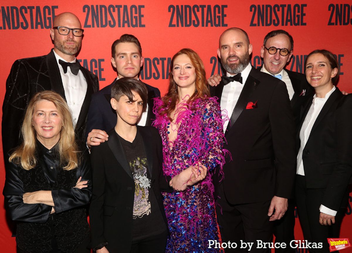 Second Stage Artistic Director and Founder Carole Rothman, Zachary James, Playwright Jen Silverman, Andrew Burnap, Marin Ireland, Danny Wolohan, Erik Lochtefeld and Director Tyne Rafaeli at 
